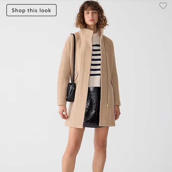 J. Crew Women’s Cocoon coat in Italian stadium-cloth wool blend size 4 Fushia - Picture 3 of 9